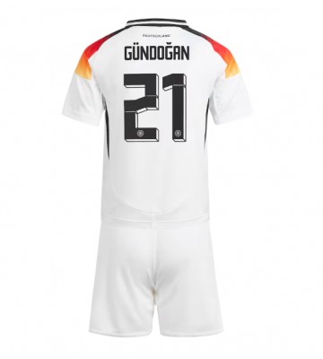 Tyskland Ilkay Gundogan #21 Hemmakläder Barn EM 2024 Kortärmad (+ Korta byxor)